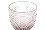 DKD Home Decor Juego de 6 Copas de Cristal Grabadas Rosa Diamond Garbo