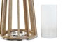 DKD Home Decor Portavelas Mango Cristal 32x32x51 Marrón