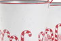 DKD Home Decor Caja Navidad Tradicional Set de 3 (2 Unidades) Blanco Rojo Metal 26 x 22.5 x 26 cm