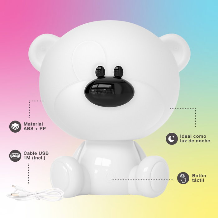 GSC Evolution Luz de noche infantil LED Osito RGB + luz día Blanco