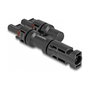 DeLOCK DL4 Conector solar 1 x Macho a 2 x Hembra Negro