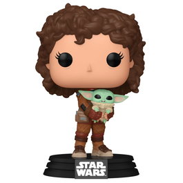 FUNKO Figura POP Star Wars Mandalorian Peli Motto con Grogu