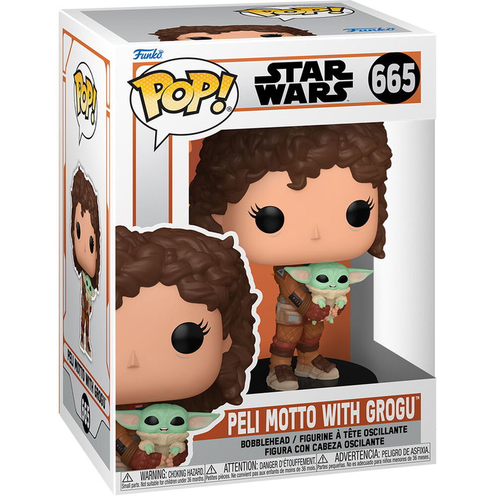 FUNKO Figura POP Star Wars Mandalorian Peli Motto con Grogu