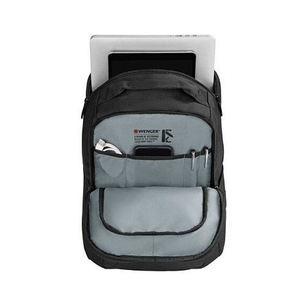 Wenger BQ Mochila para Portátil de 16 pulgadas, Negro