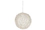 DKD Home Decor Lámpara de Techo de Madera Tronquitos Natural Blanco