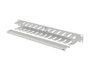 Lanberg Organizador de cables 1U 19 pulg gris con tapa tipo A