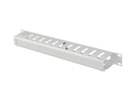Lanberg Organizador de cables 1U 19 pulg gris con tapa tipo A