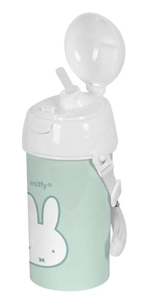 Botella con Tapa y Pajita Miffy Menta Menta PVC 500 ml