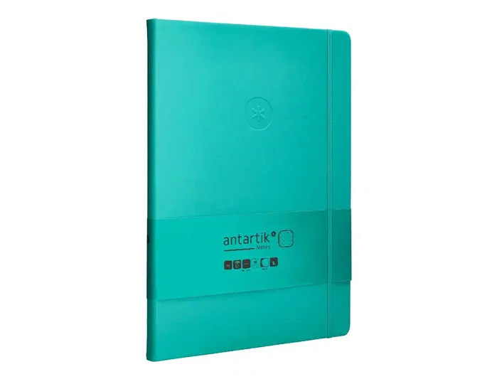 Antartik Cuaderno A4 Tapa Dura con Gomilla, Hojas de Puntos Turquesa, 100 Hojas, 80gr, Certificación FSC Antartik Cuaderno A4 Tapa Dura con Gomilla, Hojas de Puntos Turquesa, 100 Hojas, 80gr, Certificación FSC