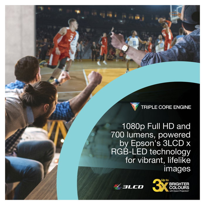 Epson EF-61W Proyector Full HD 3LCD 700 lúmenes 16:9 5000000:1 Blanco Epson EF-61W Proyector Full HD 3LCD 700 lúmenes 16:9 5000000:1 Blanco