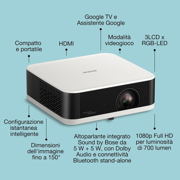 Epson EF-61W Proyector Portátil Smart Full HD Blanco Epson EF-61W Proyector Portátil Smart Full HD Blanco