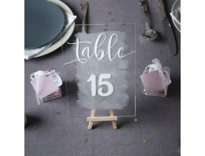 Djois Lámina de Acrílico Transparente Personalizable DIN A5 - 3 mm de Grosor - Pack de 10 Unidades para Decoración de Eventos