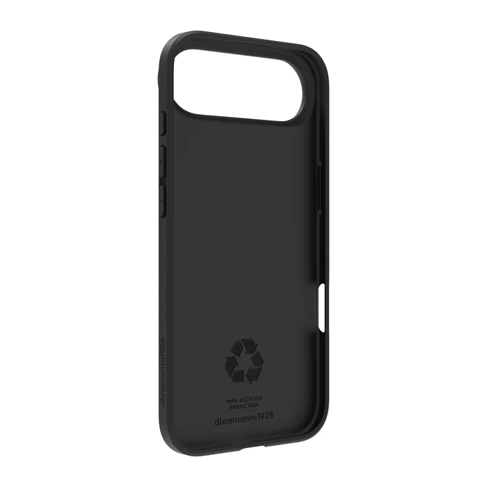 Dbramante1928 Greenland Funda para iPhone 17 Air, Negro, Plástico Reciclado, Resistente a Golpes y Carga Inalámbrica