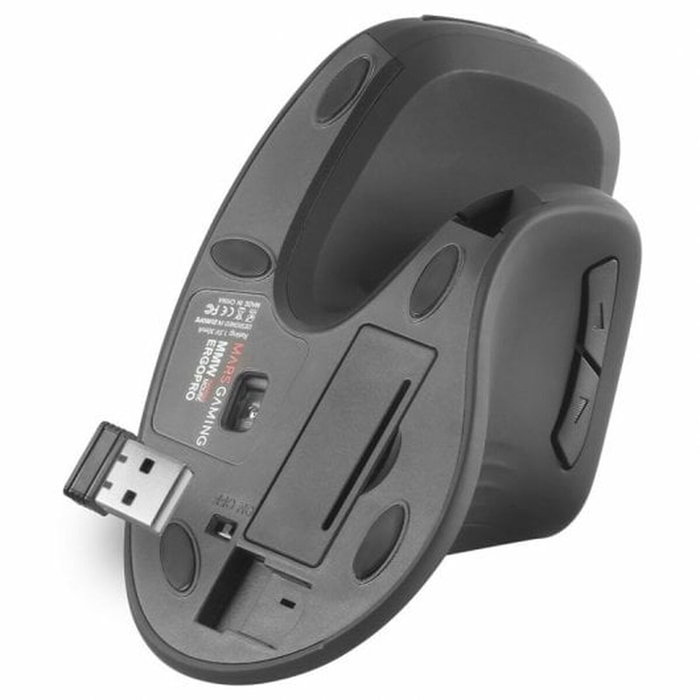 Mars Gaming MMW-ERGOPRO Ratón Gaming Vertical Inalámbrico Negro