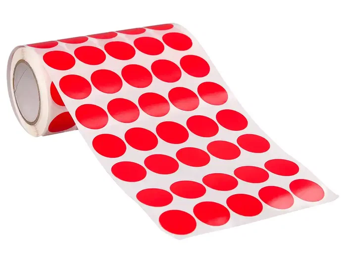Liderpapel Gomets autoadhesivos círculos rojos 20 mm rollo de 2000 unidades Liderpapel Gomets autoadhesivos círculos rojos 20 mm rollo de 2000 unidades