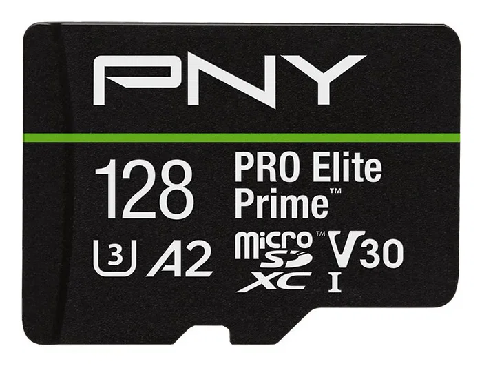 PNY Tarjeta MicroSDXC PRO Elite Prime 128 GB MicroSD UHS-I Clase 10 A2 V30 Hasta 200 MB/s