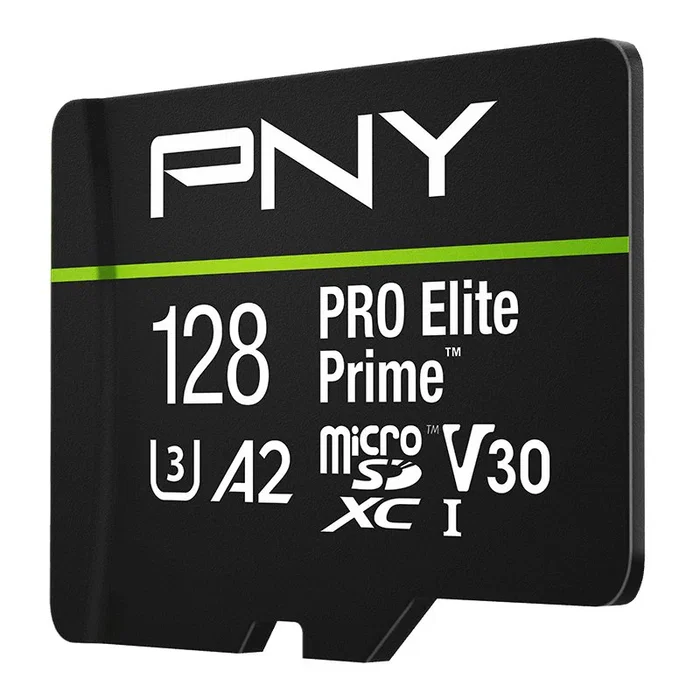 PNY Tarjeta MicroSDXC PRO Elite Prime 128 GB MicroSD UHS-I Clase 10 A2 V30 Hasta 200 MB/s