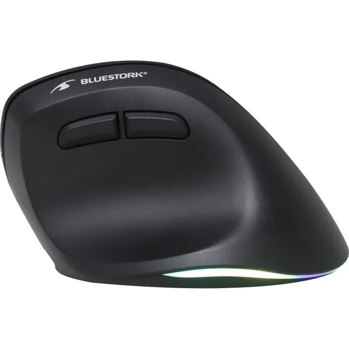 Bluestork M-WL-ERGO-LUMI Ratón Vertical Ergonómico Inalámbrico y Bluetooth Negro Bluestork M-WL-ERGO-LUMI Ratón Vertical Ergonómico Inalámbrico y Bluetooth Negro