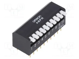 Aratas (Formerly Omron Components) DIP-SWITCH de 10 secciones, ON-OFF, THT