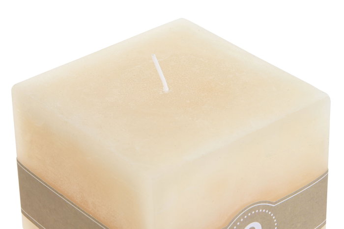 DKD Home Decor Vela Cuadrada de Cera de Parafina Crema 850g DKD Home Decor Vela Cuadrada de Cera de Parafina Crema 850g
