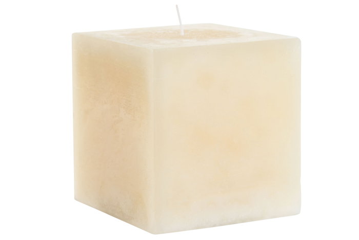 DKD Home Decor Vela Cuadrada de Cera de Parafina Crema 850g DKD Home Decor Vela Cuadrada de Cera de Parafina Crema 850g