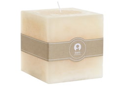 DKD Home Decor Vela Cuadrada de Cera de Parafina Crema 850g
