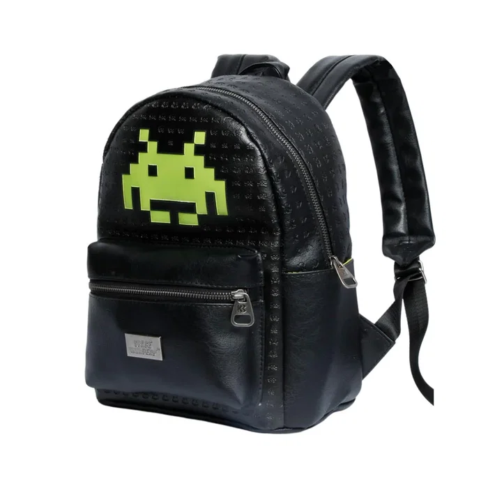 Space Invaders Mochila Alien - Mochila Urbana de 1 Compartimento, Color Negro, Bolso Casual Diario Space Invaders Mochila Alien - Mochila Urbana de 1 Compartimento, Color Negro, Bolso Casual Diario