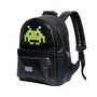 Space Invaders Mochila Alien - Mochila Urbana de 1 Compartimento, Color Negro, Bolso Casual Diario