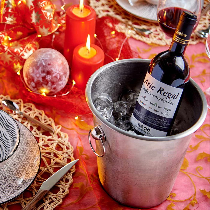 Kinvara Cubitera Grande Acero Inoxidable Mate con Asas 22 x 21 x 21.5 cm (Set de 12) Kinvara Cubitera Grande Acero Inoxidable Mate con Asas 22 x 21 x 21.5 cm (Set de 12)