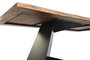 DKD Home Decor Mesa de Comedor de Acacia y Metal con Patas Blancas