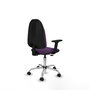 PIQUERAS Y CRESPO Silla de oficina Algarra Morada con Base Cromada y Brazos 2D
