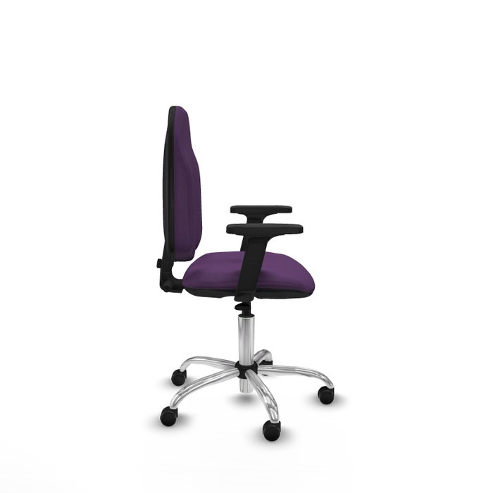 PIQUERAS Y CRESPO Silla de oficina Algarra Morada con Base Cromada y Brazos 2D