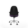PIQUERAS Y CRESPO Silla de oficina Algarra Morada con Base Cromada y Brazos 2D