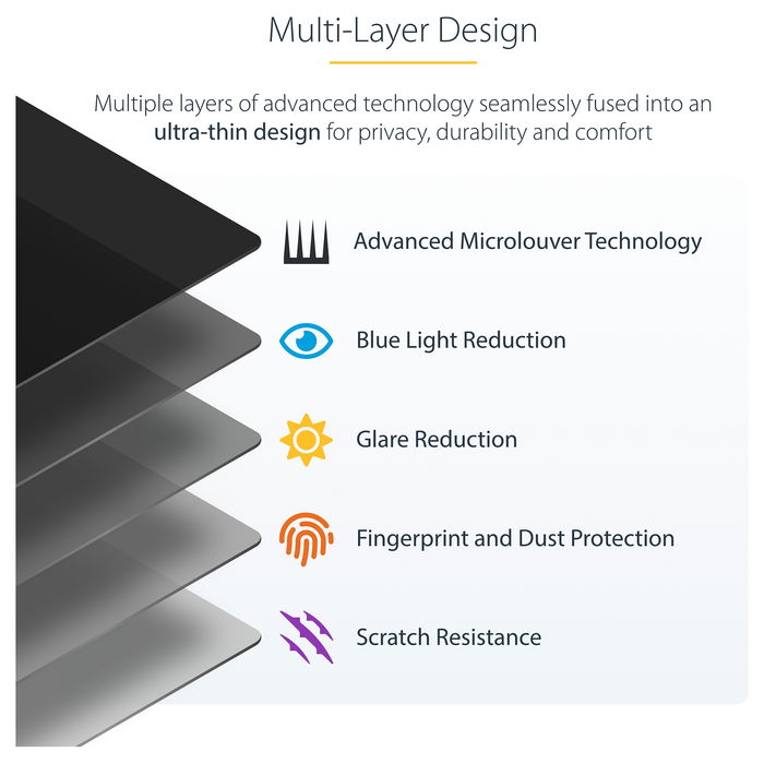 StarTech 11IP-PRIVACY-SCREEN Filtro de Privacidad Táctil 4 Vías para iPad Pro 11 Pulgadas Anti Luz Azul Antirreflejo
