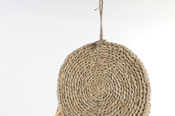 DKD Home Decor Decoración Colgante Rafia Natural 86x2x45 cm