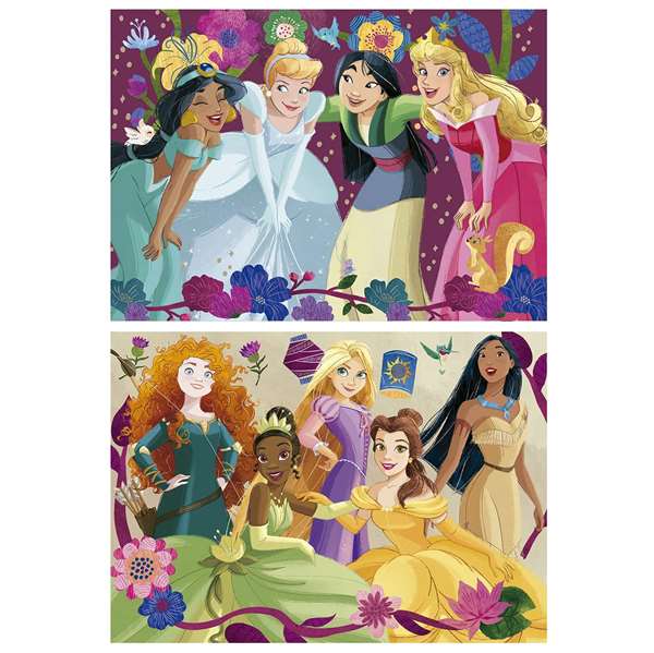 Educa Puzzle 2x48 Piezas Disney Princess, 2 Puzzles Infantiles, Recomendado de 4 a 6 Años, Idiomas: Español e Inglés