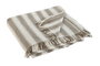DKD Home Decor Plaid Beige Crudo Rayas Multiusos Hecho a Mano 260 x 230 cm
