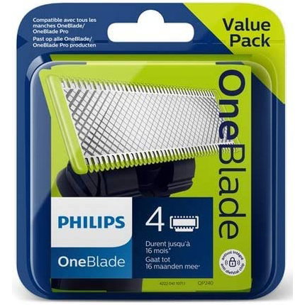 Philips Cuchillas de repuesto OneBlade QP240/50, 4 unidades