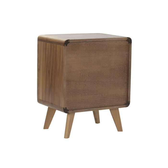 DKD Home Decor Mesita de Noche Acacia y Metal 32 x 55 x 44 cm