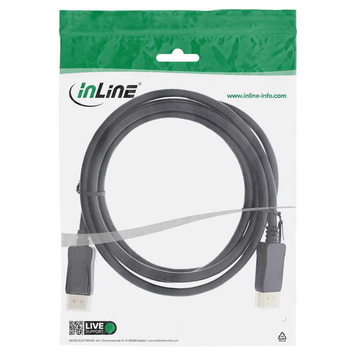 InLine 17205P Cable DisplayPort 1.4 de 5m Negro InLine 17205P Cable DisplayPort 1.4 de 5m Negro
