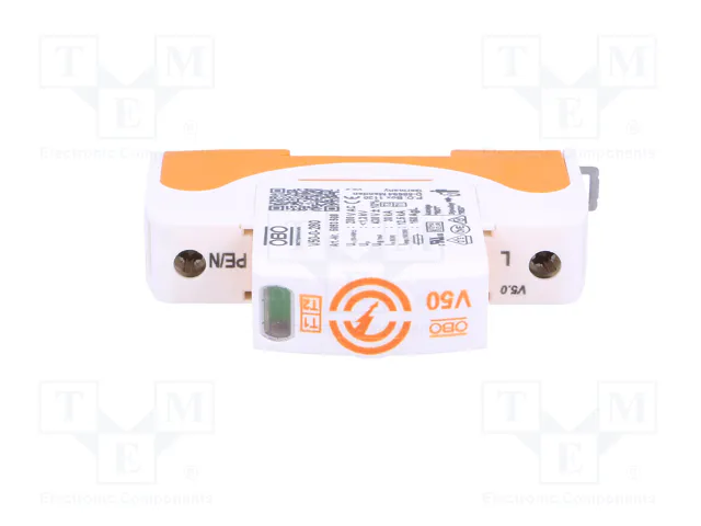 OBO BETTERMANN Limitador de sobretensiones Tipo 1+2, 1 polo, 30kA, 280VAC OBO BETTERMANN Limitador de sobretensiones Tipo 1+2, 1 polo, 30kA, 280VAC
