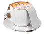 VESSIA Taza de Café con Leche de Porcelana Blanca 280ml (Pack de 24)突出