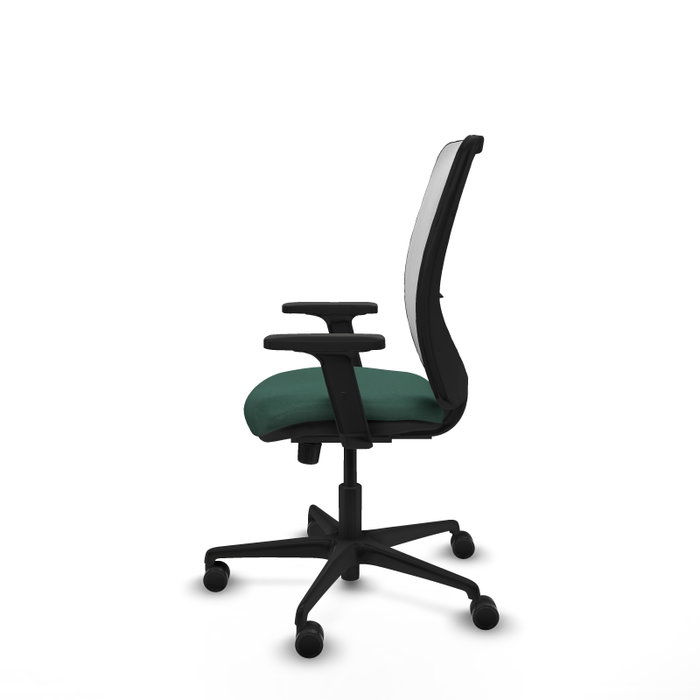 PIQUERAS Y CRESPO Silla de oficina Zulema con mecanismo Sincro, Tela Verde botella y Malla Blanco PIQUERAS Y CRESPO Silla de oficina Zulema con mecanismo Sincro, Tela Verde botella y Malla Blanco