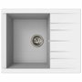 Stradour STR3660428009169 Fregadero de Resina SMC Blanco Liso Encastrable Cubo 1C XS 62 x 50 cm