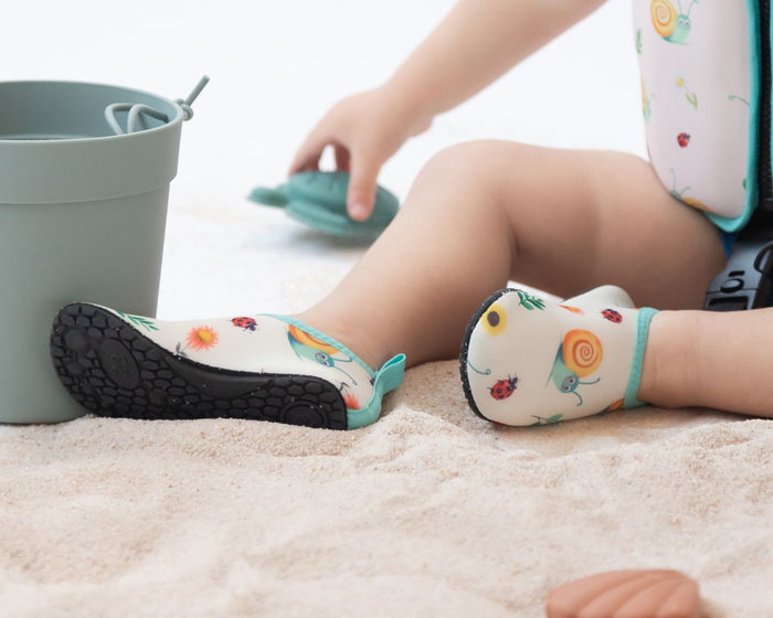 KioKids Zapatos Acuáticos Infantiles Beige Caracoles Eur 24