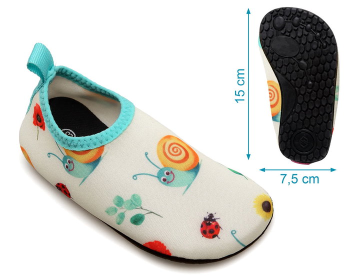 KioKids Zapatos Acuáticos Infantiles Beige Caracoles Eur 24