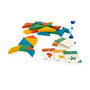 DEQUBE Tangram D00324 - Set de 4 Puzzles de Madera FSC en Caja Metálica, para Niños +5 Años, Idiomas: Español, Inglés, Portugués