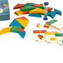 DEQUBE Tangram D00324 - Set de 4 Puzzles de Madera FSC en Caja Metálica, para Niños +5 Años, Idiomas: Español, Inglés, Portugués