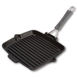 Staub Grillpfanne Induktion Quadratisch 24x24cm Schwarz