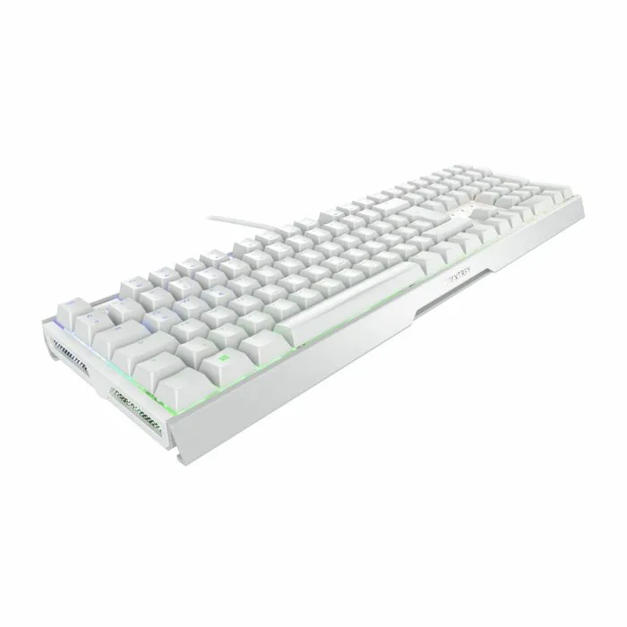 Cherry Teclado para juegos con cable XTR1731630819976 - Elegante carcasa de aluminio - Blanco